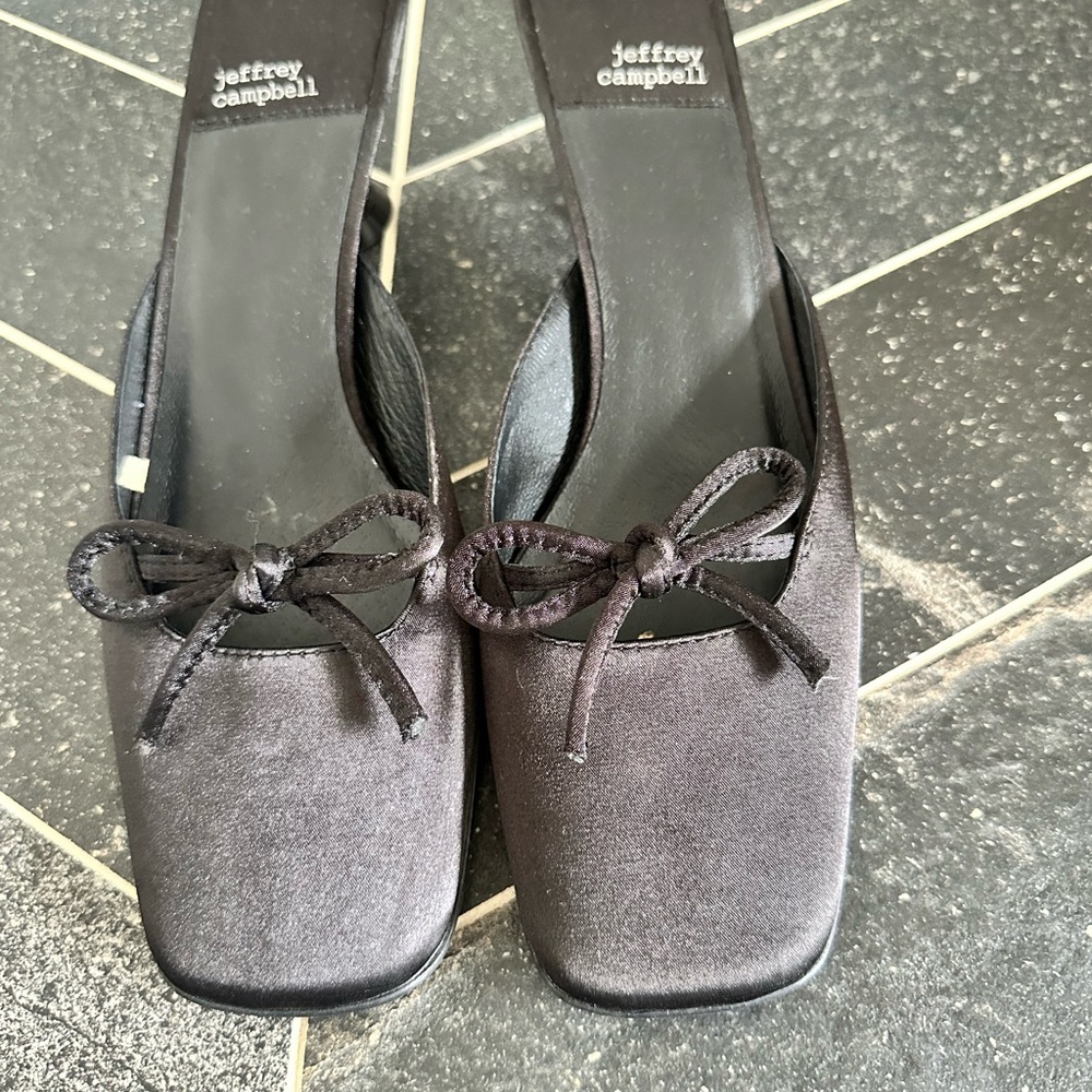Jeffrey Campbell Black Kitten Heel Heels